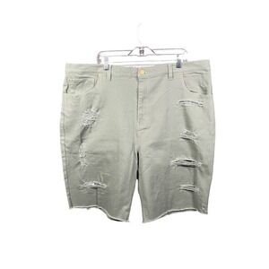 LRG 1947 Men's Distressed Baggy Shorts‎ Mint Green Size 42 Y2K Style